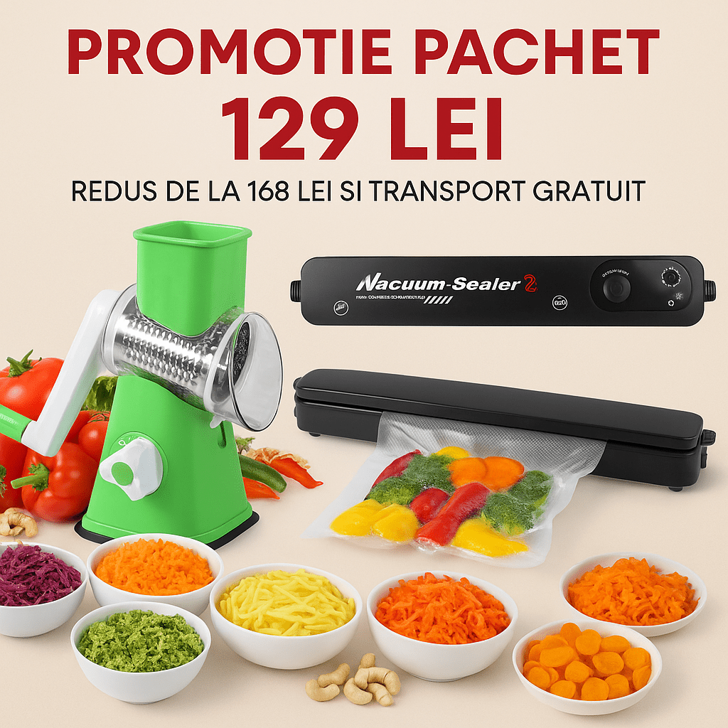 Pachet Promo: Răzătoare + Vacuum – Curățare & Păstrare Fresh - trendyo.ro