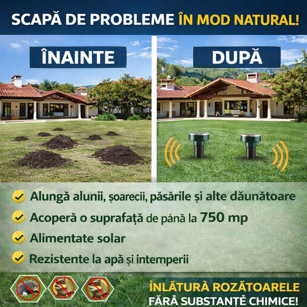 Repelent Solar Ultrasonic Grădină