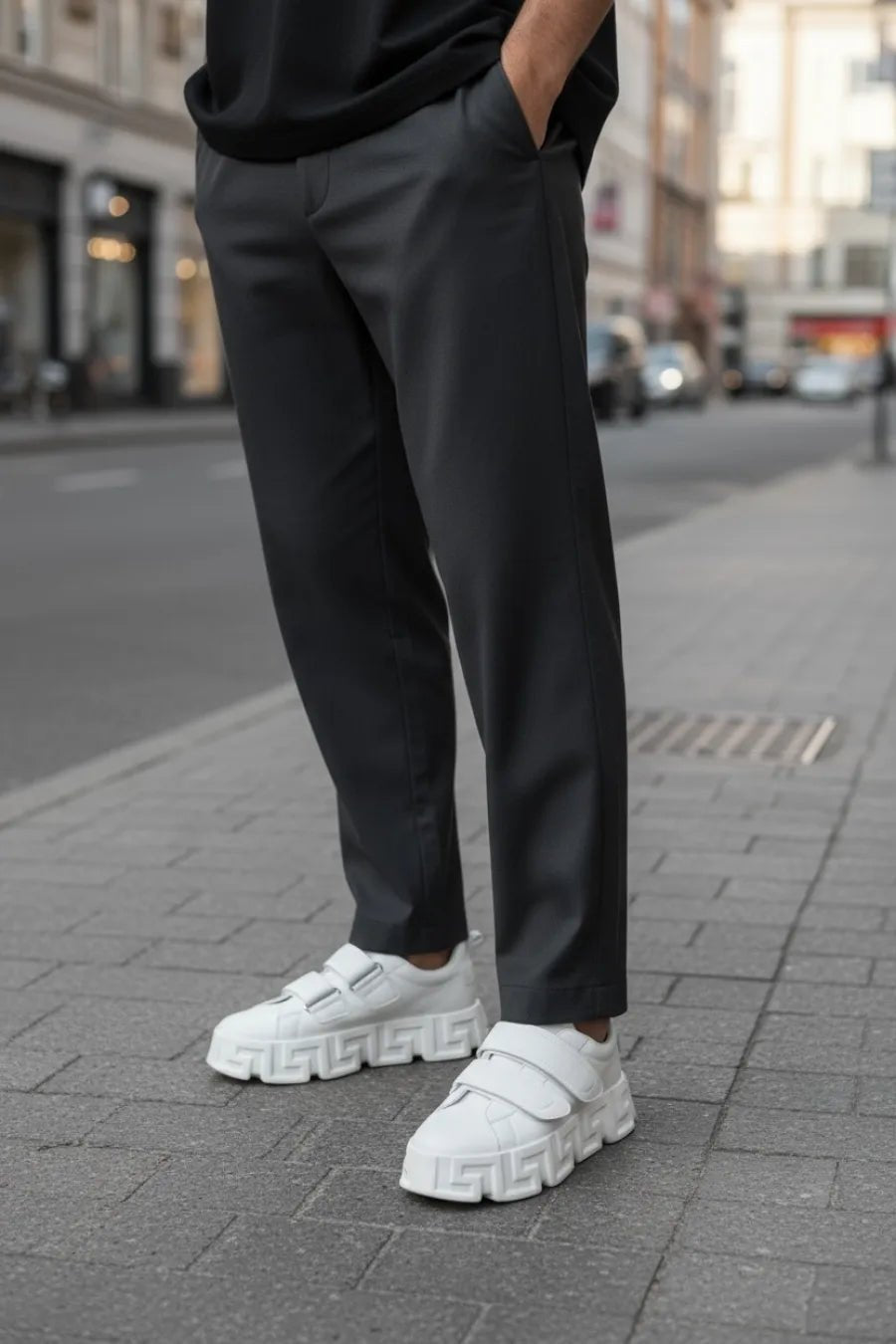 Adidasi barbati VSC Greca albi, cu arici 092 T2 - 4 - trendyo.ro