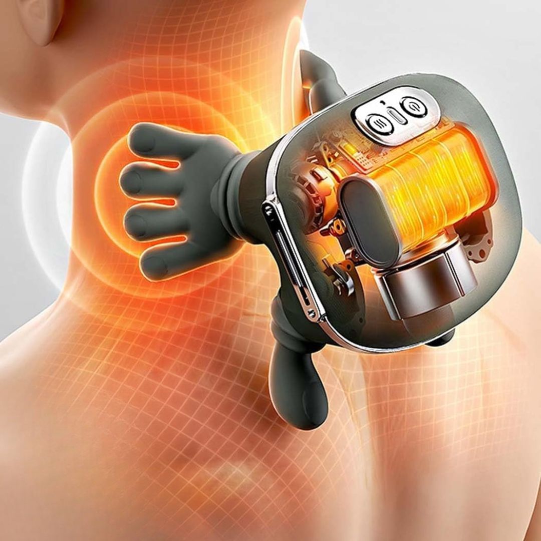 Aparat masaj electric 4D cu incalzire cervical - spate - picioare - trendyo.ro