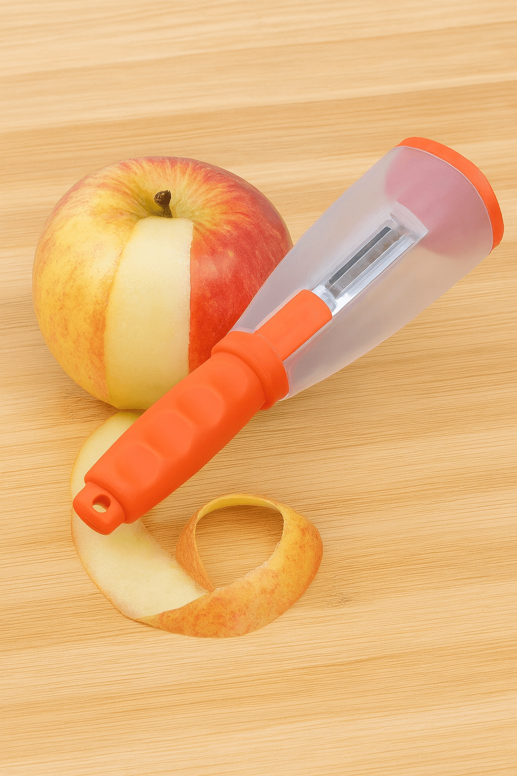 Curatator Legume si Fructe Multifunctional cu Rezervor , Lama din Otel Inoxidabil, Eficient si Igienic, rosu - trendyo.ro