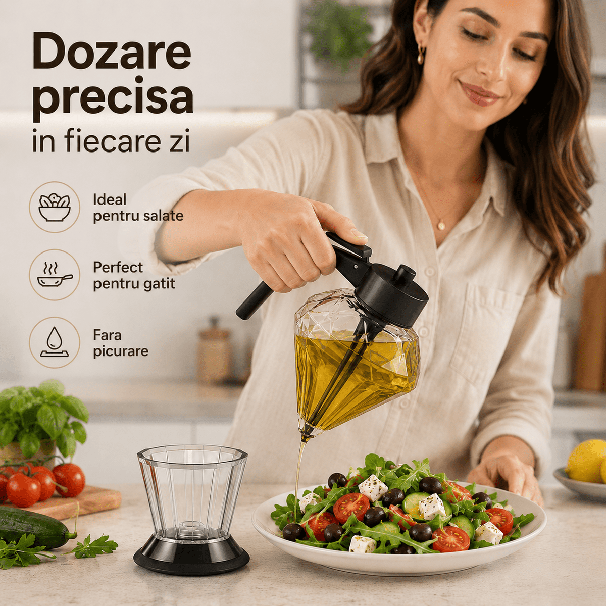Dozator Universal Diamant Elegant Sticlă - trendyo.ro