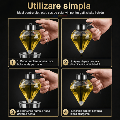 Dozator Universal Diamant Elegant Sticlă - trendyo.ro