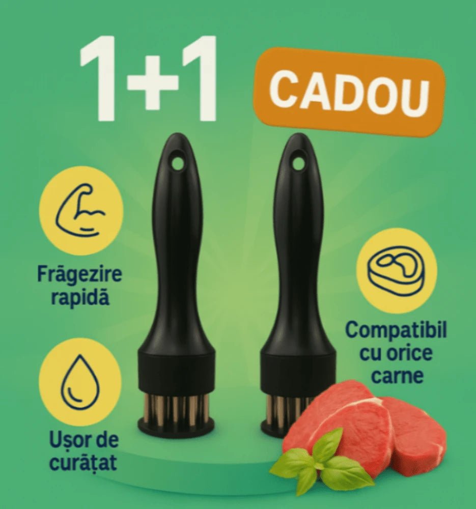 Fragezitor carne cu tije de inox 1+1 GRATUIT SI ASCUTITOR CADOU - trendyo.ro