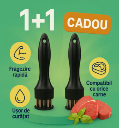 Fragezitor carne cu tije de inox 1+1 GRATUIT SI ASCUTITOR CADOU - trendyo.ro