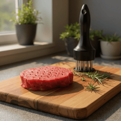 Fragezitor carne cu tije de inox pentru fripturi delicioase suculente+presa usturoi - trendyo.ro