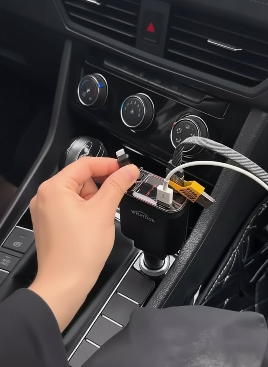 Încărcător Auto Magic 4 in 1 cu Lumină - trendyo.ro
