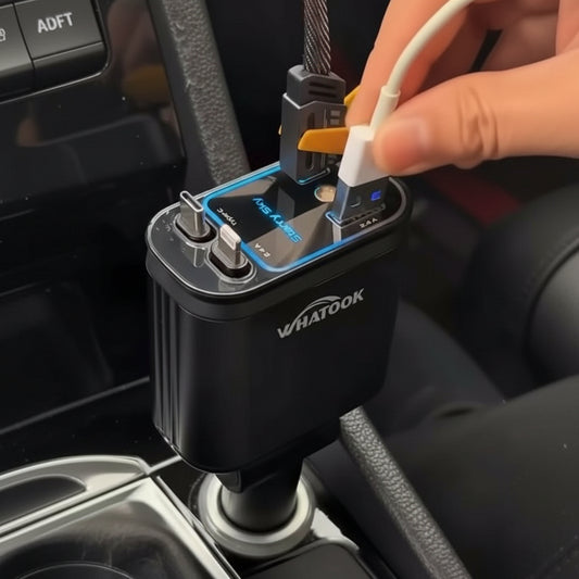 Încărcător Auto Magic 4 in 1 cu Lumină - trendyo.ro