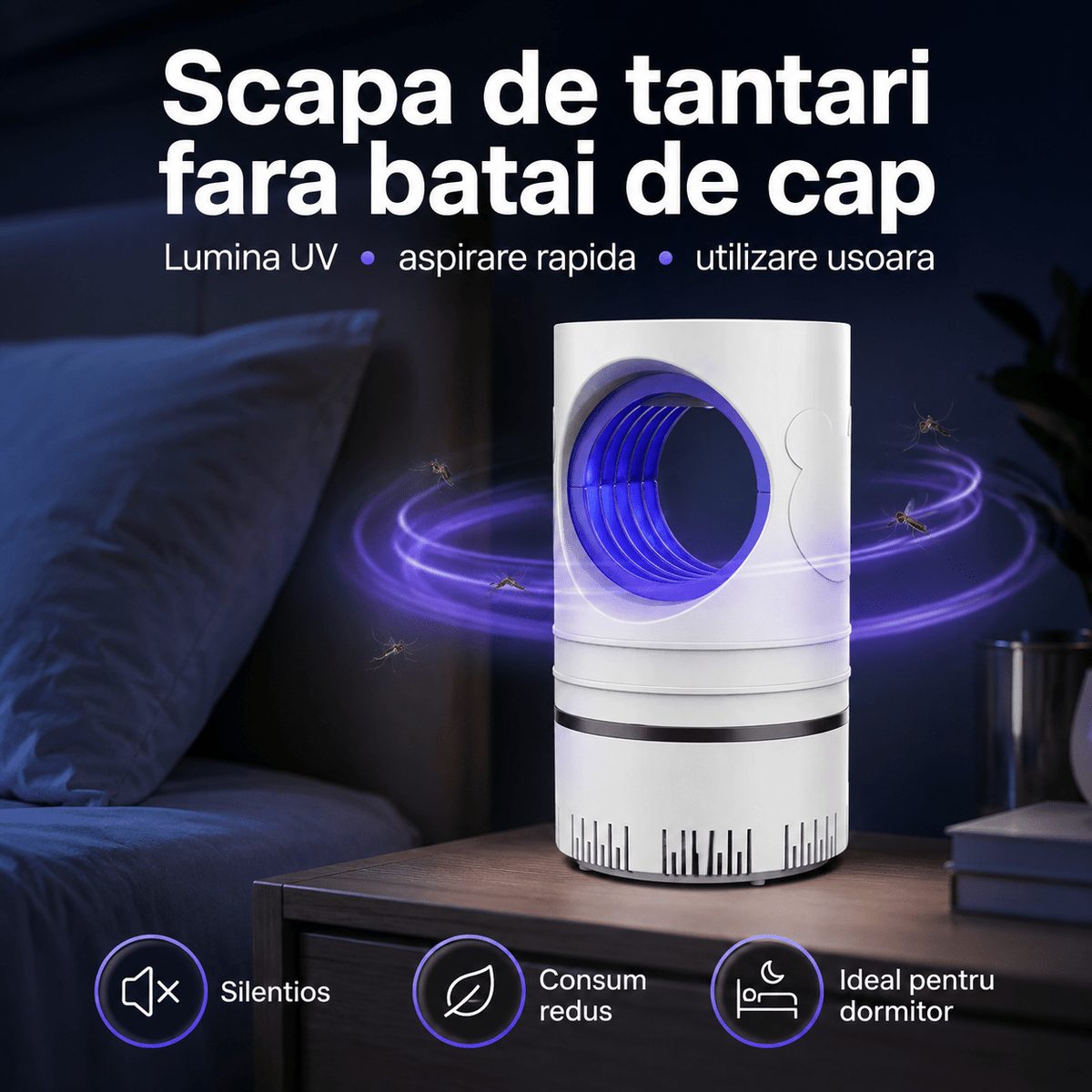Lampă Electrica Insecte LED - UV - trendyo.ro