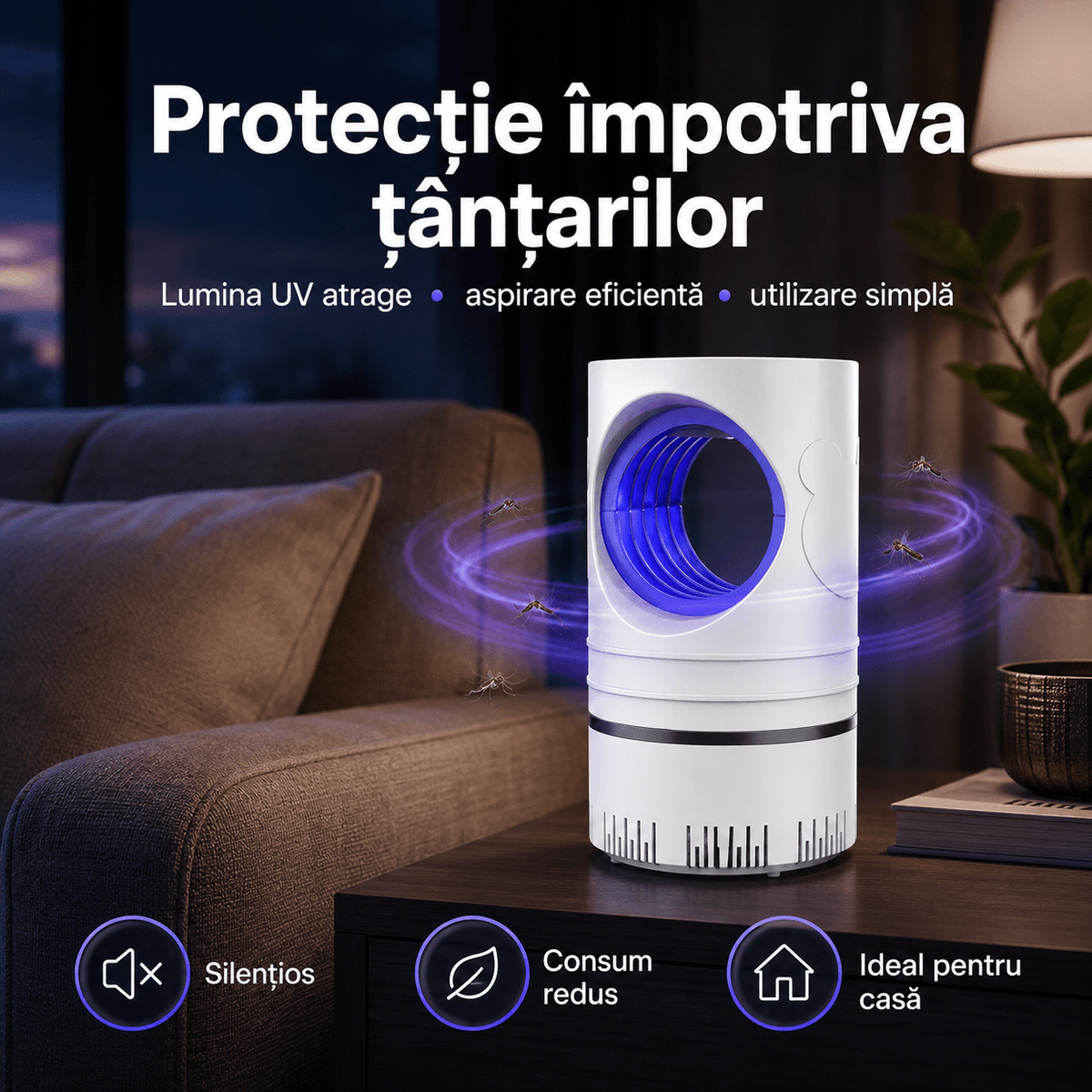 Lampă Electrica Insecte LED - UV - trendyo.ro