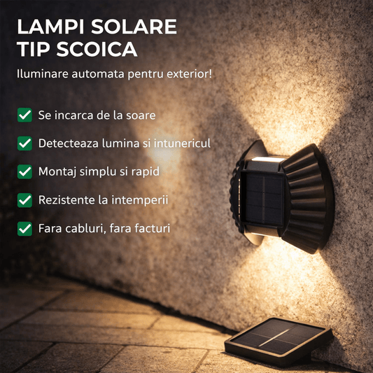 Lămpi Solare în Formă de Scoică - trendyo.ro