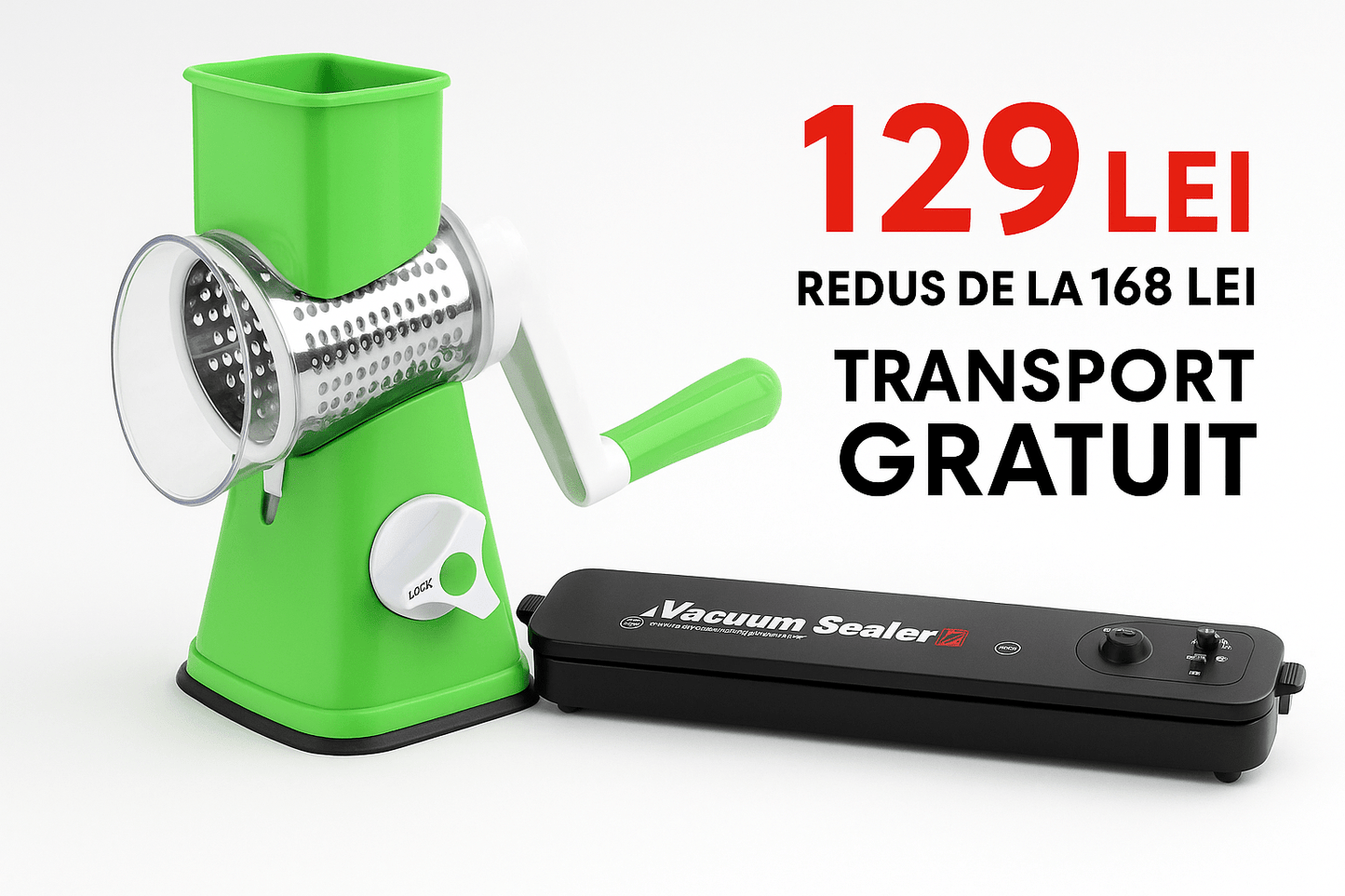 Pachet Promo: Răzătoare + Vacuum – Curățare & Păstrare Fresh - trendyo.ro