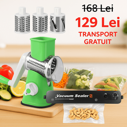 Pachet Promo: Răzătoare + Vacuum – Curățare & Păstrare Fresh - trendyo.ro