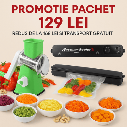 Pachet Promo: Răzătoare + Vacuum – Curățare & Păstrare Fresh - trendyo.ro