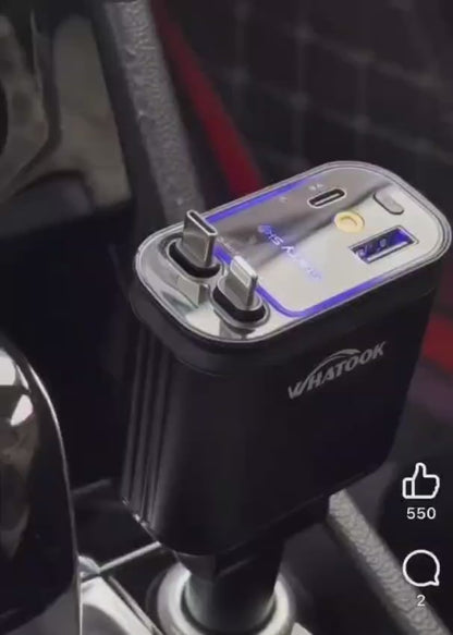 Încărcător Auto Magic 4 in 1 cu Lumină