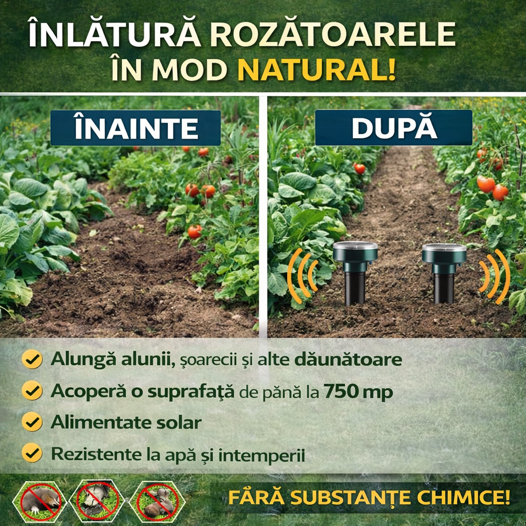 Repelent Solar Ultrasonic Grădină - trendyo.ro