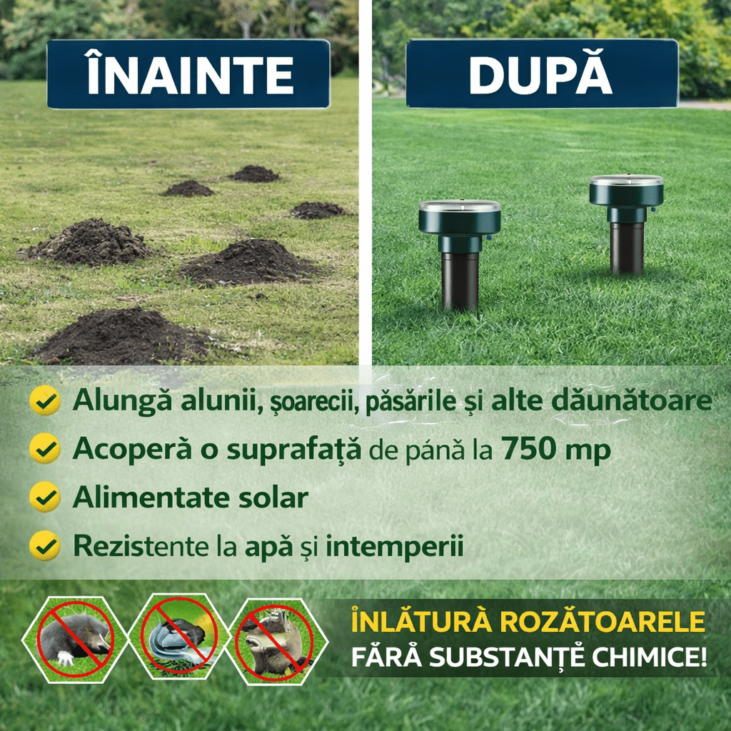 Repelent Solar Ultrasonic Grădină - trendyo.ro