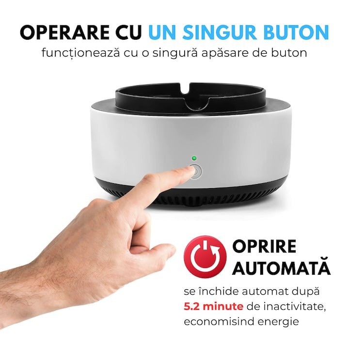Scrumiera electrica multifunctionala 3 in 1 Portabila - trendyo.ro