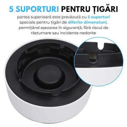 Scrumiera electrica multifunctionala 3 in 1 Portabila - trendyo.ro