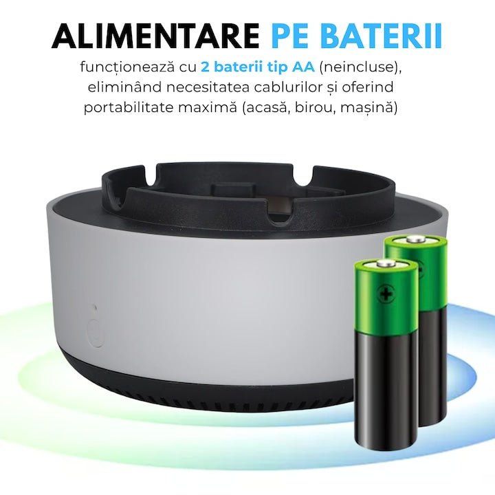 Scrumiera electrica multifunctionala 3 in 1 Portabila - trendyo.ro
