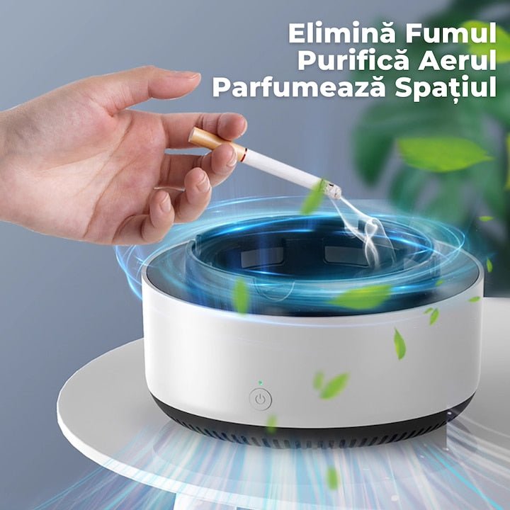 Scrumiera electrica multifunctionala 3 in 1 Portabila - trendyo.ro