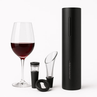 Set Electric Deschizător de Vin 4 în 1 – Cu Accesorii Premium, Reîncărcabil USB, 149 Lei - trendyo.ro
