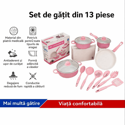 Set Tigăi Antiaderente Colorate - trendyo.ro