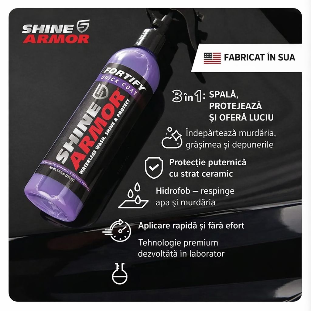 Spray Protecție Stralucire Rapidă Auto Ceramică - trendyo.ro