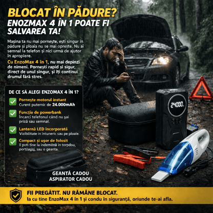 Starter si Compresor auto multifuncțional 4in1 - trendyo.ro